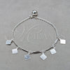 Pulsera de Dije 03.409.0095.08 Plata Rodinada, Pulido, Tono Plateado (Grosor 01 MM, 8 Pulgadas de Largo)