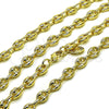 Gargantilla Basica 04.63.1310.22 Oro Laminado, Diseño de Puff Mariner, Pulido, Tono Dorado (Thickness, 22 Inches Length)