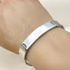 Pulsera Solida 03.114.0242.2.08 Acero Inoxidable, Pulido, Dos Tonos (12 MM Thickness, 9 Inches Length)