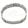 Pulsera Solida 03.114.0242.2.08 Acero Inoxidable, Pulido, Dos Tonos (12 MM Thickness, 9 Inches Length)