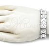 Pulsera Solida 03.114.0305.09 Acero Inoxidable, Pulido, Tono Plateado (14 MM Thickness, 9 Inches Length)