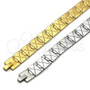 Pulsera Solida 03.114.0305.09 Acero Inoxidable, Pulido, Tono Plateado (14 MM Thickness, 9 Inches Length)