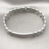 Pulsera Solida 03.114.0343.1.09 Acero Inoxidable, Pulido, Tono Plateado (13 MM Thickness, 9 Inches Length)