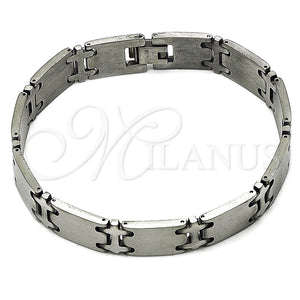 Pulsera Solida 03.114.0265.1.08 Acero Inoxidable, Pulido, Tono Plateado (12 MM Thickness, 8 Inches Length)