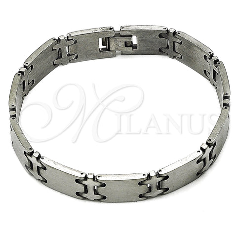 Pulsera Solida 03.114.0265.1.08 Acero Inoxidable, Pulido, Tono Plateado (12 MM Thickness, 8 Inches Length)