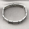 Pulsera Solida 03.114.0372.2.08 Acero Inoxidable, Pulido, Tono Plateado (12 MM Thickness, 8 Inches Length)