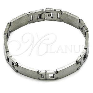 Pulsera Solida 03.114.0340.2.08 Acero Inoxidable, Pulido, Tono Plateado (12 MM Thickness, 8 Inches Length)