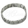 Pulsera Solida 5.244.002.1.08 Acero Inoxidable, Pulido, Tono Plateado (13 MM Thickness, 8 Inches Length)