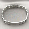 Pulsera Solida 03.114.0394.1.08 Acero Inoxidable, Pulido, Tono Plateado (12 MM Thickness, 8 Inches Length)