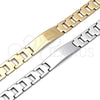 Pulsera Solida 03.114.0394.1.08 Acero Inoxidable, Pulido, Tono Plateado (12 MM Thickness, 8 Inches Length)