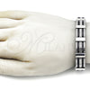 Pulsera Solida 03.114.0395.09 Acero Inoxidable, Pulido, Tono Plateado (13 MM Thickness, 9 Inches Length)