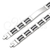Pulsera Solida 03.114.0395.09 Acero Inoxidable, Pulido, Tono Plateado (13 MM Thickness, 9 Inches Length)