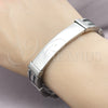 Pulsera Solida 03.114.0395.1.08 Acero Inoxidable, Pulido, Tono Plateado (13 MM Thickness, 9 Inches Length)