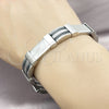 Pulsera Solida 03.114.0396.09 Acero Inoxidable, Pulido, Tono Plateado (13 MM Thickness, 9 Inches Length)