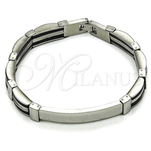 Pulsera Solida 03.114.0397.09 Acero Inoxidable, Pulido, Tono Plateado (11 MM Thickness, 9 Inches Length)