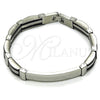 Pulsera Solida 03.114.0397.09 Acero Inoxidable, Pulido, Tono Plateado (11 MM Thickness, 9 Inches Length)