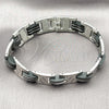 Pulsera Solida 03.114.0400.08 Acero Inoxidable, Pulido, Tono Plateado (14 MM Thickness, 9 Inches Length)