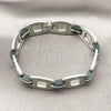 Pulsera Solida 03.114.0401.09 Acero Inoxidable, Pulido, Tono Plateado (16 MM Thickness, 9 Inches Length)