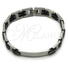 Pulsera Solida 03.114.0404.08 Acero Inoxidable, Pulido, Tono Plateado (10 MM Thickness, 9 Inches Length)