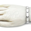Pulsera Solida 03.114.0410.08 Acero Inoxidable, Pulido, Tono Plateado (09 MM Thickness, 9 Inches Length)