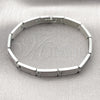 Pulsera Solida 03.114.0410.08 Acero Inoxidable, Pulido, Tono Plateado (09 MM Thickness, 9 Inches Length)