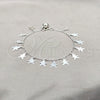 Pulsera de Dije 03.409.0112.08 Plata Rodinada, Diseño de Osito, Pulido, Tono Plateado (Grosor 01 MM, 8 Pulgadas de Largo)