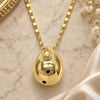 Gargantilla Elegante 04.253.0023.18 Oro Laminado, Diseño de Gota y Guadalupe, Pulido, Tono Dorado (Grosor 02 MM, 18 Pulgadas de Largo)