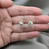 Arete Dormilona 02.409.0024 Plata Rodinada, Diseño de Nudo, Pulido, Tono Plateado