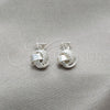 Arete Dormilona 02.409.0024 Plata Rodinada, Diseño de Nudo, Pulido, Tono Plateado