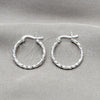 Argolla Pequeña 02.409.0040.20 Plata Rodinada, Diseño de Torcido, Pulido, Tono Plateado