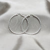 Argolla Mediana 02.409.0042.40 Plata Rodinada, Diseño de Torcido, Pulido, Tono Plateado