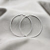 Argolla Grande 02.409.0043.50 Plata Rodinada, Diseño de Torcido, Pulido, Tono Plateado