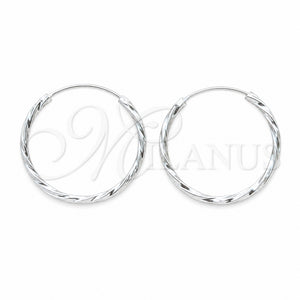 Argolla Mediana 02.409.0044.30 Plata Rodinada, Diseño de Torcido, Pulido, Tono Plateado
