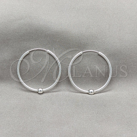 Argolla Mediana 02.409.0047.30 Plata Rodinada, Diseño de Bola, Pulido, Tono Plateado