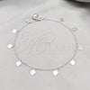Tobillera de Dije 03.409.0148.10 Plata Rodinada, Diseño de Corazón, Pulido, Tono Plateado (Grosor 03 MM, 10 Pulgadas de Largo)