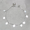 Pulsera de Dije 03.409.0157.07 Plata Rodinada, Diseño de Corazón, Pulido, Tono Plateado (Grosor 03 MM, 7 Pulgadas de Largo)