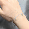 Pulsera de Dije 03.409.0168.07 Plata Rodinada, Pulido, Tono Plateado (Grosor 03 MM, 7 Pulgadas de Largo)