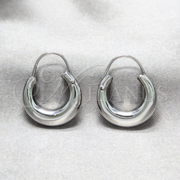 Argolla Pequeña 02.392.0047.20 Plata Rodinada, Diseño de Hueco y Chunky, Pulido, Tono Plateado