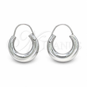 Argolla Pequeña 02.392.0047.20 Plata Rodinada, Diseño de Hueco y Chunky, Pulido, Tono Plateado