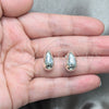 Arete Dormilona 02.392.0049 Plata Rodinada, Diseño de Gota, Pulido, Tono Plateado