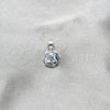 Dije Religioso 05.392.0105 Plata Rodinada, Diseño de San Benito, Pulido, Tono Plateado