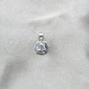 Dije Religioso 05.392.0105 Plata Rodinada, Diseño de San Benito, Pulido, Tono Plateado