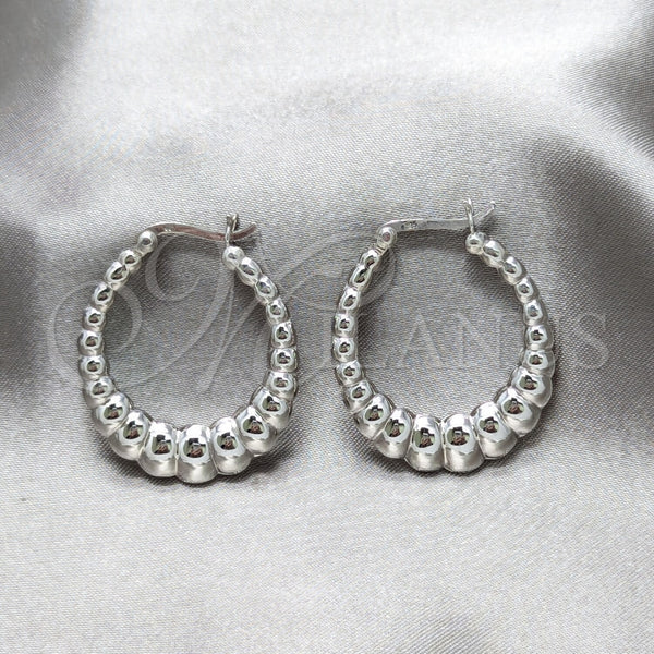 Argolla Mediana 02.425.0004.35 Plata Rodinada, Pulido, Tono Plateado