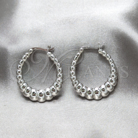 Argolla Mediana 02.425.0004.35 Plata Rodinada, Pulido, Tono Plateado