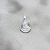 Dije Religioso 05.392.0108 Plata Rodinada, Diseño de Jesus, Pulido, Tono Plateado