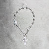 Rosario de Pulsera 09.392.0002.07 Plata Rodinada, Diseño de Bola y Cruz, Pulido, Tono Plateado