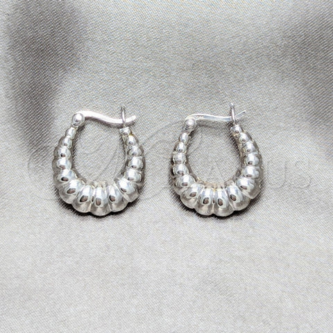Argolla Pequeña 02.425.0009.18 Plata Rodinada, Pulido, Tono Plateado