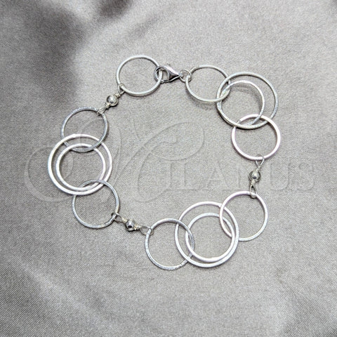 Pulsera Elegante 03.392.0028.07 Plata Rodinada, Pulido, Tono Plateado (Grosor 21 MM, 7 Pulgadas de Largo)