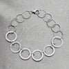 Pulsera Elegante 03.392.0031.07 Plata Rodinada, Pulido, Tono Plateado (Grosor 15 MM, 7 Pulgadas de Largo)