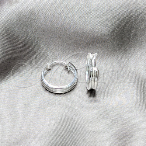 Argolla Pequeña 02.425.0019.18 Plata Rodinada, Pulido, Tono Plateado